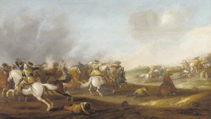 Una escaramuza de caballería de Palamedes Palamedesz