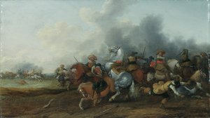 Una escaramuza de caballería, 1632 de Palamedes Palamedesz