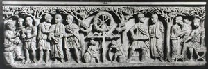 Sarcófago cristiano, que representa escenas de la vida de Cristo de Paleo Christian