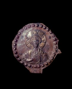 Cristo bendiciendo (relieve en medallón, siglo V-VI) de Paleo Christian