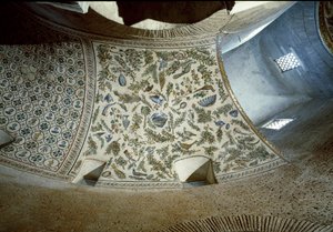 Arte paleocristiano: escena de cosecha (detalle)