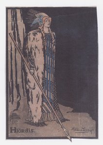 Ellen Terry como Hiordis en Los Vikingos de Ibsen