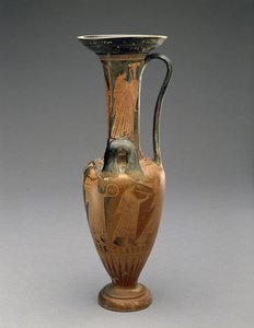 Loutrophoros Hidria con procesión de boda, 480-460 a.C. de Pan Painter (attr. to)