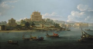 Vista de la Villa Costaguti y Villa Pamphilj entre Anzio y Nettuno de Paolo Anesi