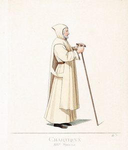 Traje de clérigo: un monje cartujo, orden de San Bruno de Paolo Mercuri