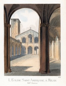 La cour de la basilica Saint Ambroise en Milán (Italia) - Patio de la Basílica de Sant