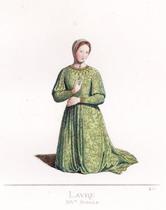 Laure de Sade (1310-1348) - Laura de Petrarca, a partir de un retrato de Simone Martini de Paolo Mercuri