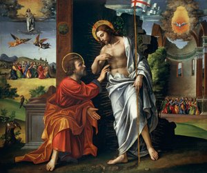 Cristo y Tomás el Incrédulo, por Paolo Cavazzola de Paolo Morando Cavazzola