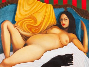 Bárbara y el torero, 2016 (óleo sobre panel de madera)