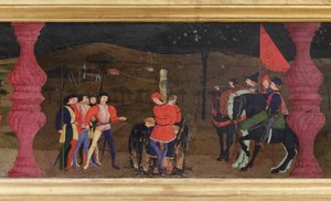 Predela profanación de la hostia, detalle de Paolo Uccello