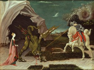 San Jorge y el dragón, c.1470 (detalle) de Paolo Uccello