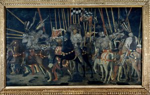 El contraataque de Micheletto da Cotignola (La Batalla de San Romano). Segundo episodio que ilustra el contraataque de Micheletto da Cotignola. Pintura de Paolo di Dono llamado Paolo Uccello (1397-1475) de Paolo Uccello