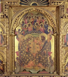 Coronación de la Virgen (detalle del políptico) de Paolo Veneziano