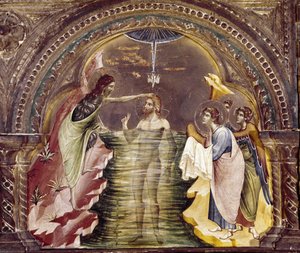 El bautismo de Jesús (detalle)