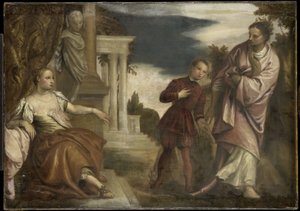 La elección entre la virtud y la pasión de Paolo Veronese (follower of)