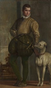 Niño con un Galgo