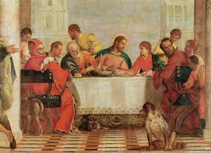 El Banquete en la Casa de Leví, 1573 (detalle)