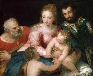 La Sagrada Familia con el joven San Juan Bautista y San Jorge, principios de 1550