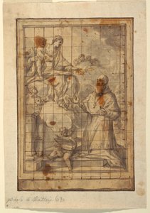Dibujo, Virgen con el Niño en gloria, ca. 1600-1700