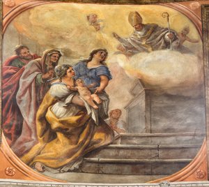 Frescos que representan la vida de San Cataldo de Paolo di Matteis