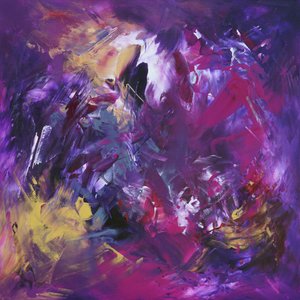 Abstracto en morado intenso de Paresh Nrshinga FRSA