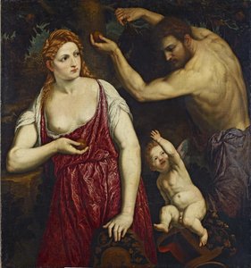 Marte, Venus y Cupido de Paris Bordone