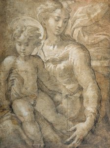 Virgen con el Niño en su regazo de Parmigianino 