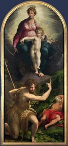 Madonna y el Niño con San Juan y San Jerónimo de Parmigianino