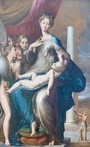 Virgen con el Niño y ángeles, conocida como Virgen del cuello largo de Parmigianino (1503 40)