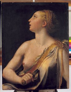 Roman Lucrezia, de Girolamo Francesco Maria Mazzola, conocido como el Parmigianino. de Parmigianino (1503 40)