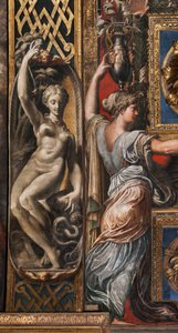 Las tres vírgenes sabias y las tres vírgenes necias, detalle de 3660863 de Parmigianino
