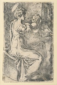 Virgen y niña de Parmigianino