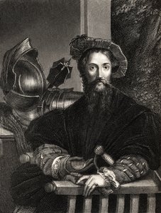 Cristóbal Colón (1451-1506) (grabado) de Parmigianino