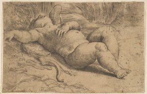 Cupido durmiendo de Parmigianino