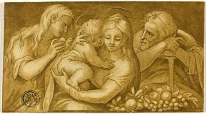 Sagrada Familia con María Magdalena de Parmigianino