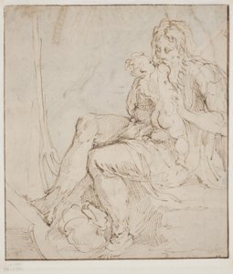 Saturno/Cronos devorando a uno de sus hijos de Parmigianino