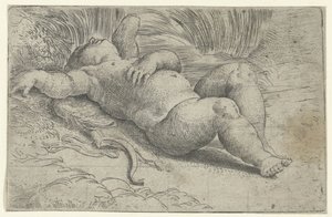 cupido durmiente de Parmigianino