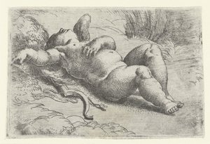 cupido dormido de Parmigianino
