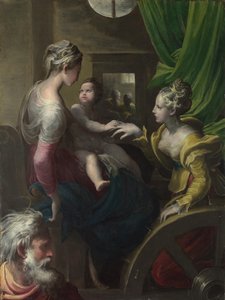 El matrimonio místico de Santa Catalina, c. 1527-1530 de Parmigianino