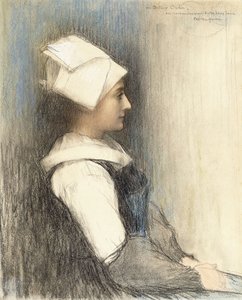 Una chica bretona de Pascal Adolphe Jean Dagnan Bouveret
