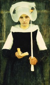 Bretona en el perdón; Bretonne au Pardon, 1888 de Pascal Adolphe Jean Dagnan Bouveret