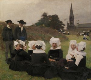 Las bretonas en el perdón de Pascal Adolphe Jean Dagnan Bouveret