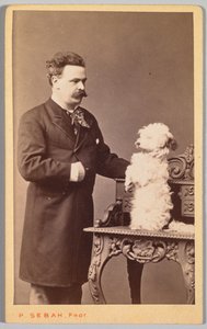 Retrato de un hombre y su perro, c. 1880