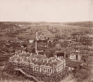 El Bósforo desde la Torre Beyazid de Pascal Sébah