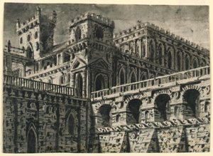 Diseño escénico, castillo gótico de Pasquale Canna