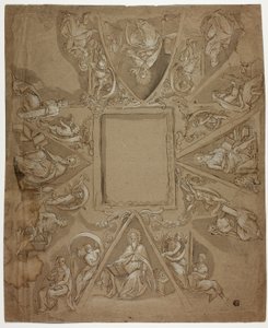 Decoración del Techo con Cuatro Padres de la Iglesia, Sibilas y Profetas de Pasquale Cati