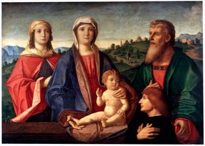 Madonna y niño con santos y donante, c. 1504
