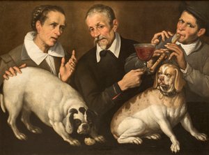 Jugador de zufolo, 1585-1590 de Passerotti