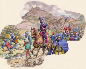 Guerra de los 100 años (gouache sobre papel)