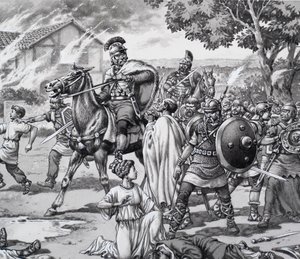 Ataque bárbaro al Romano Británico